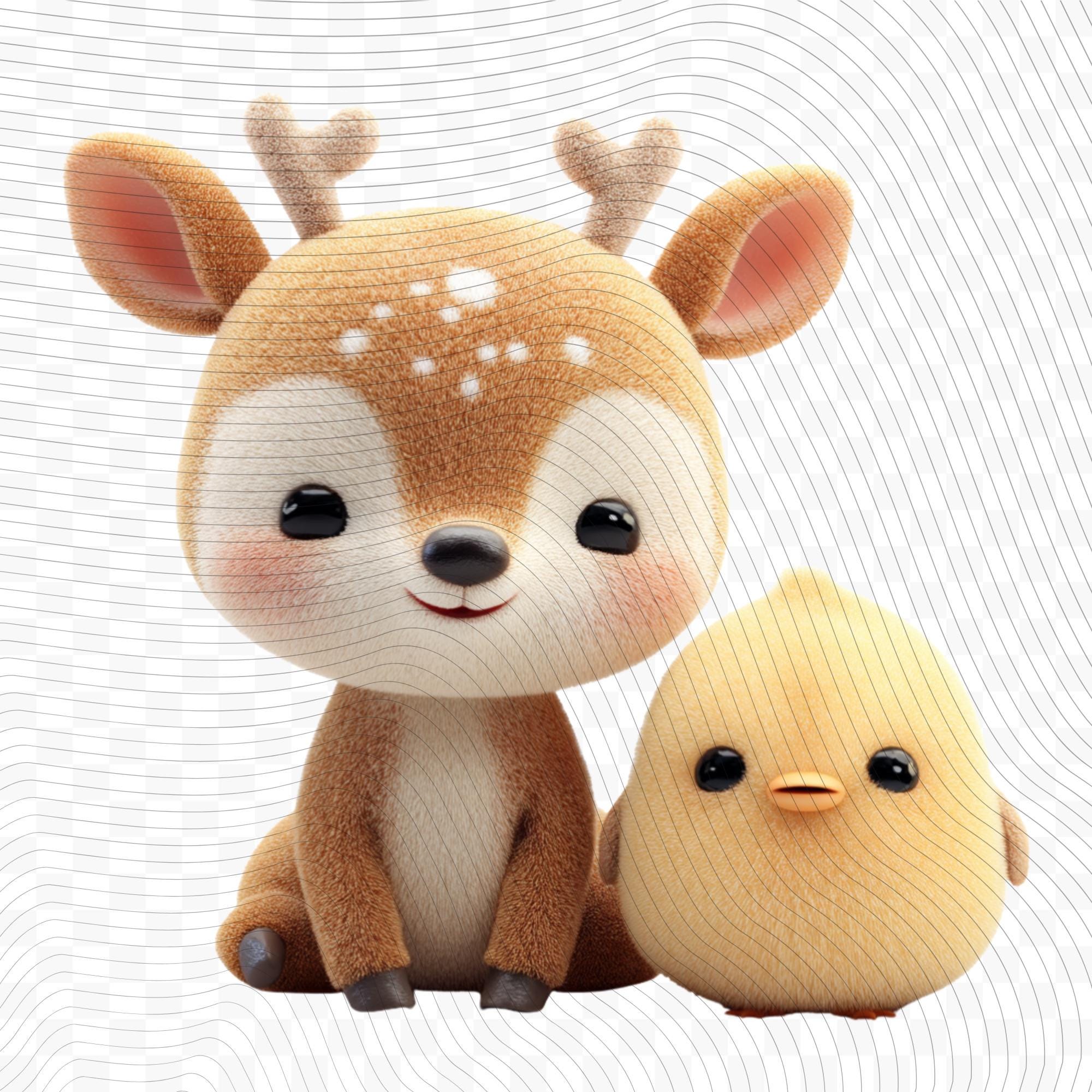 20 Quirky Deer Clipart Set | Funny Characters PNG Transparent Background| 300DPI