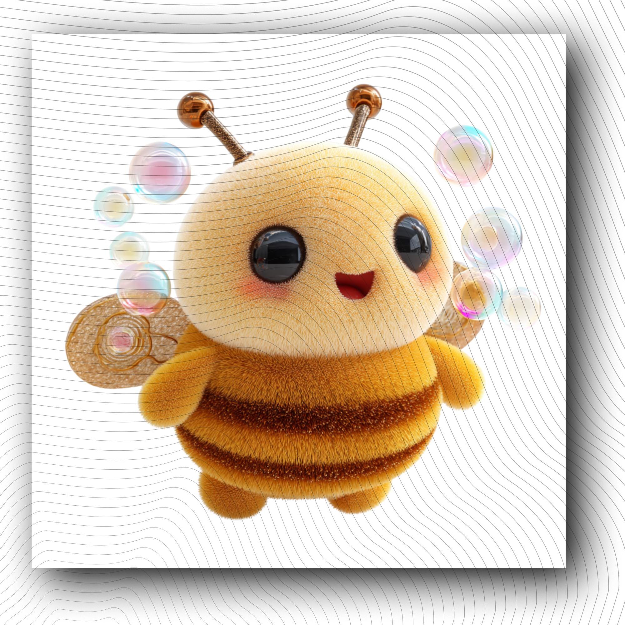 19 Quirky Bee Clipart Set | Funny Characters PNG Transparent Background| 300DPI
