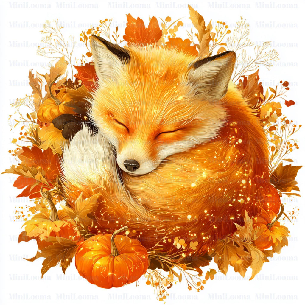 17 Autumn Animals Clipart Bundle: Knitted Crochet Style (Transparent PNG+PDF Digital Download)