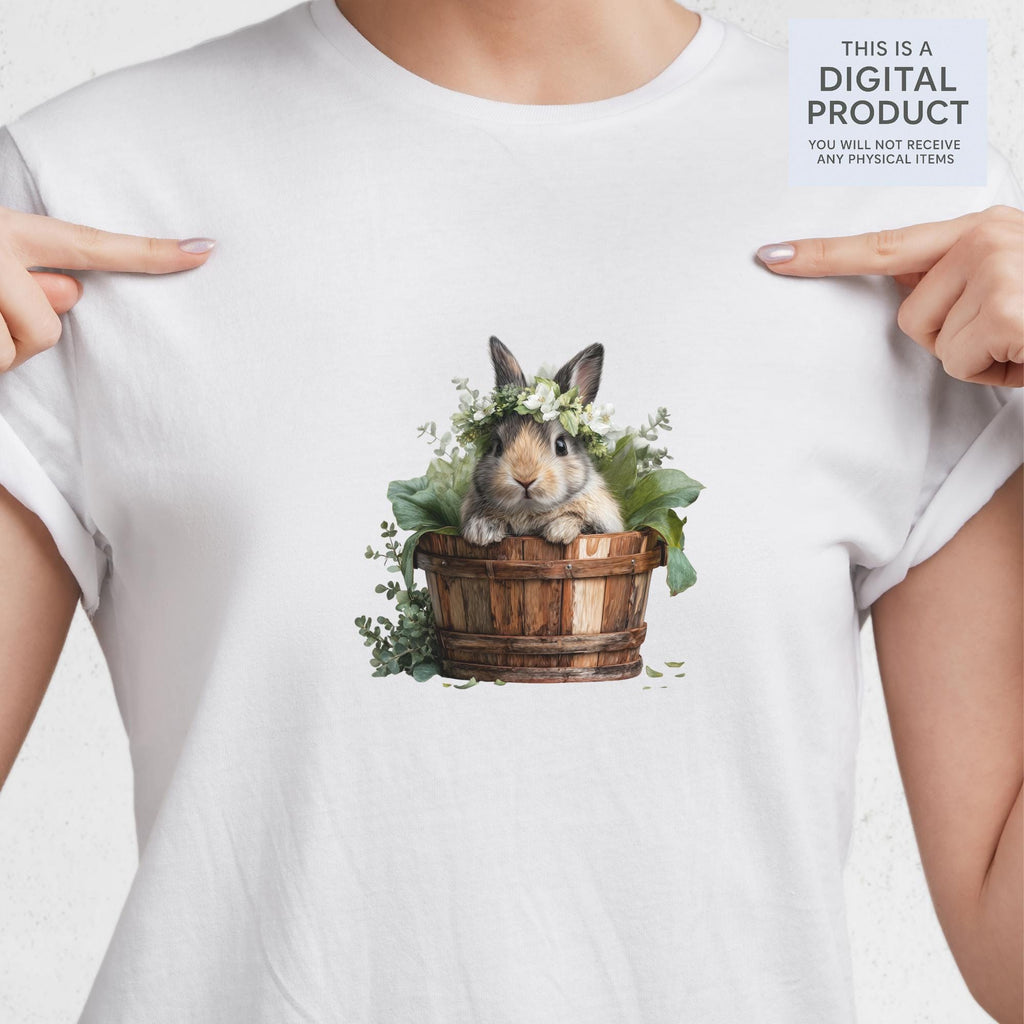 20 Baby Animals Clipart Bundle: Floral Crowned Transparent PNGs for Nursery Art