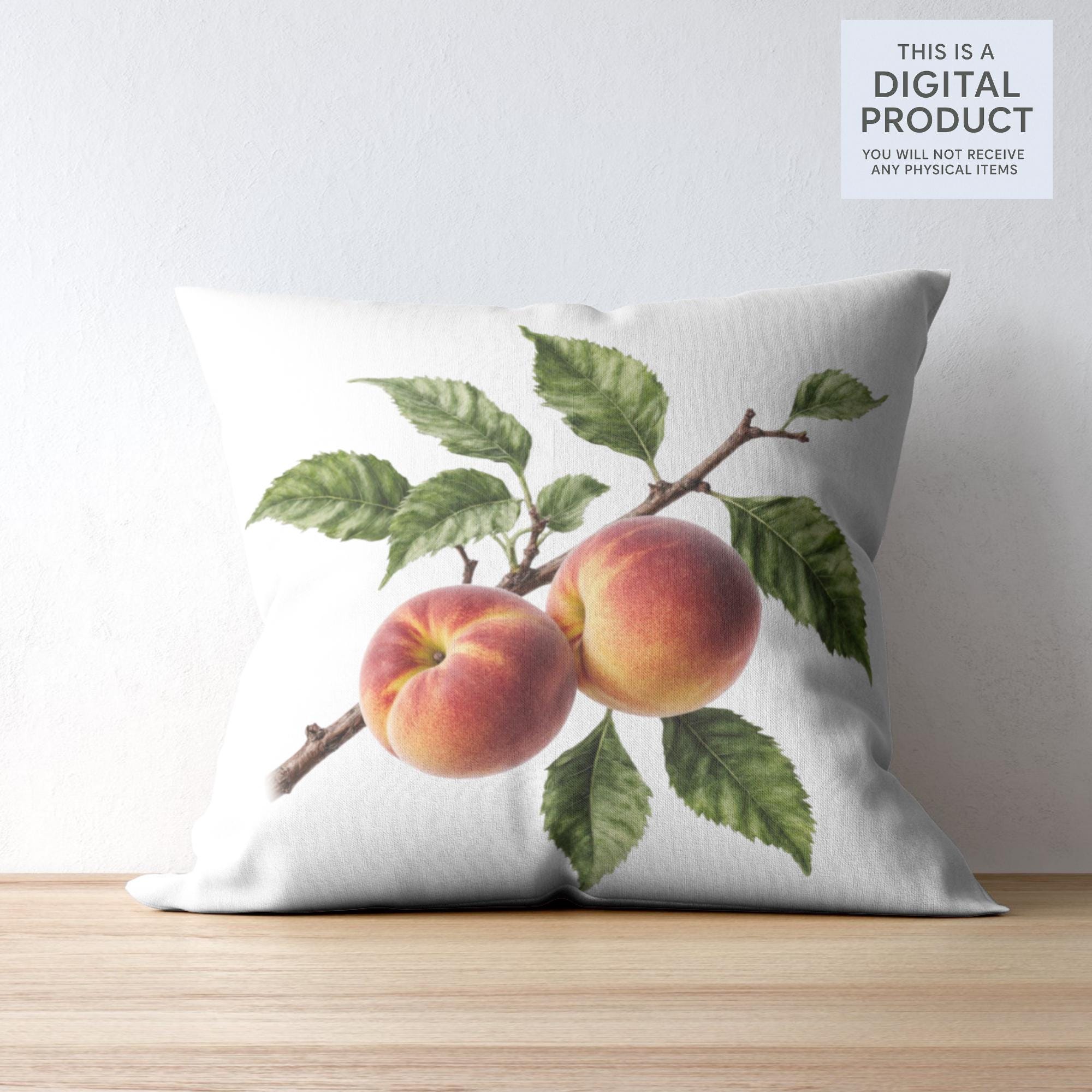 30 Watercolor Peach Tree Clipart Bundle: Transparent PNG (Digital Download)