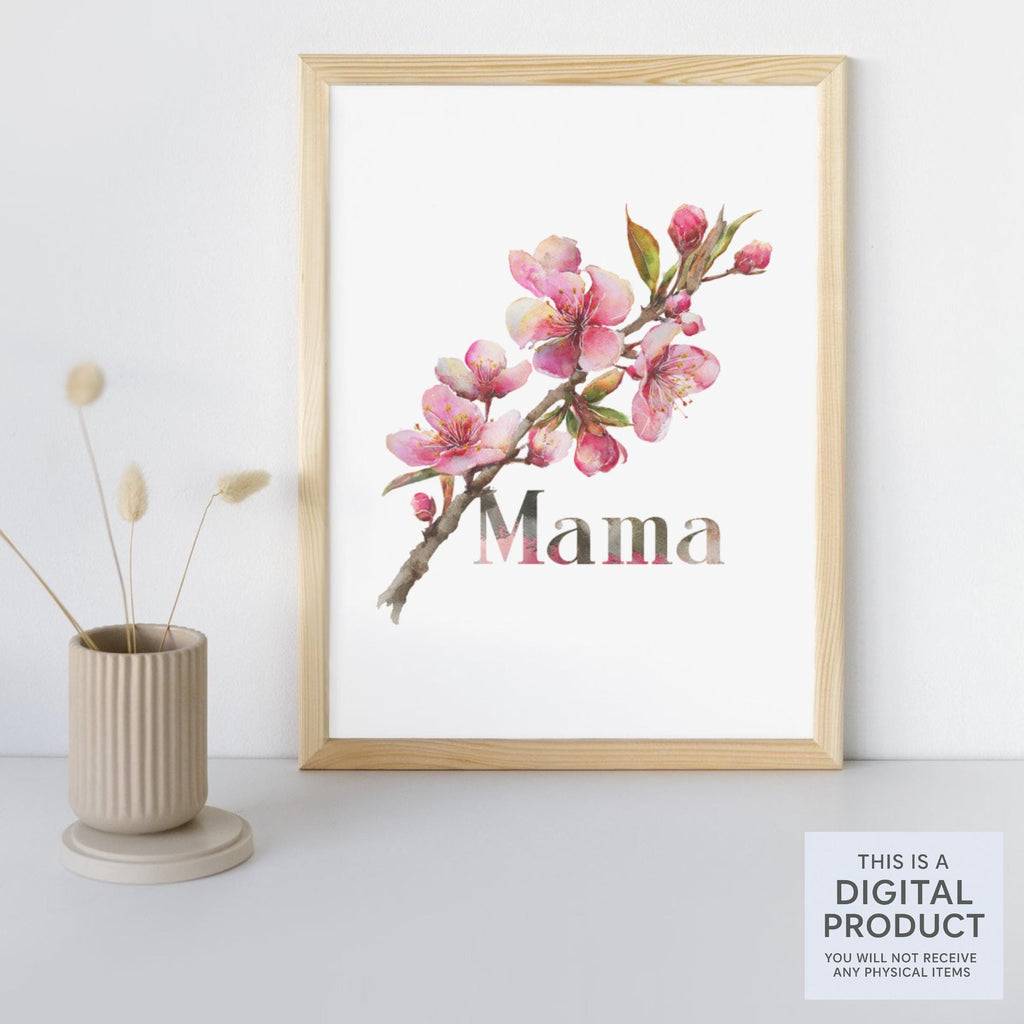 20 Watercolor Mama Floral Clipart Bundle: Sunflower, Rose, Peony (Transparent PNG)