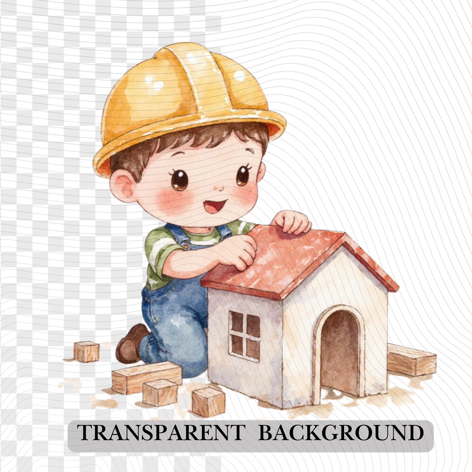 33 Carpenter Profession Clipart| Transparent Background