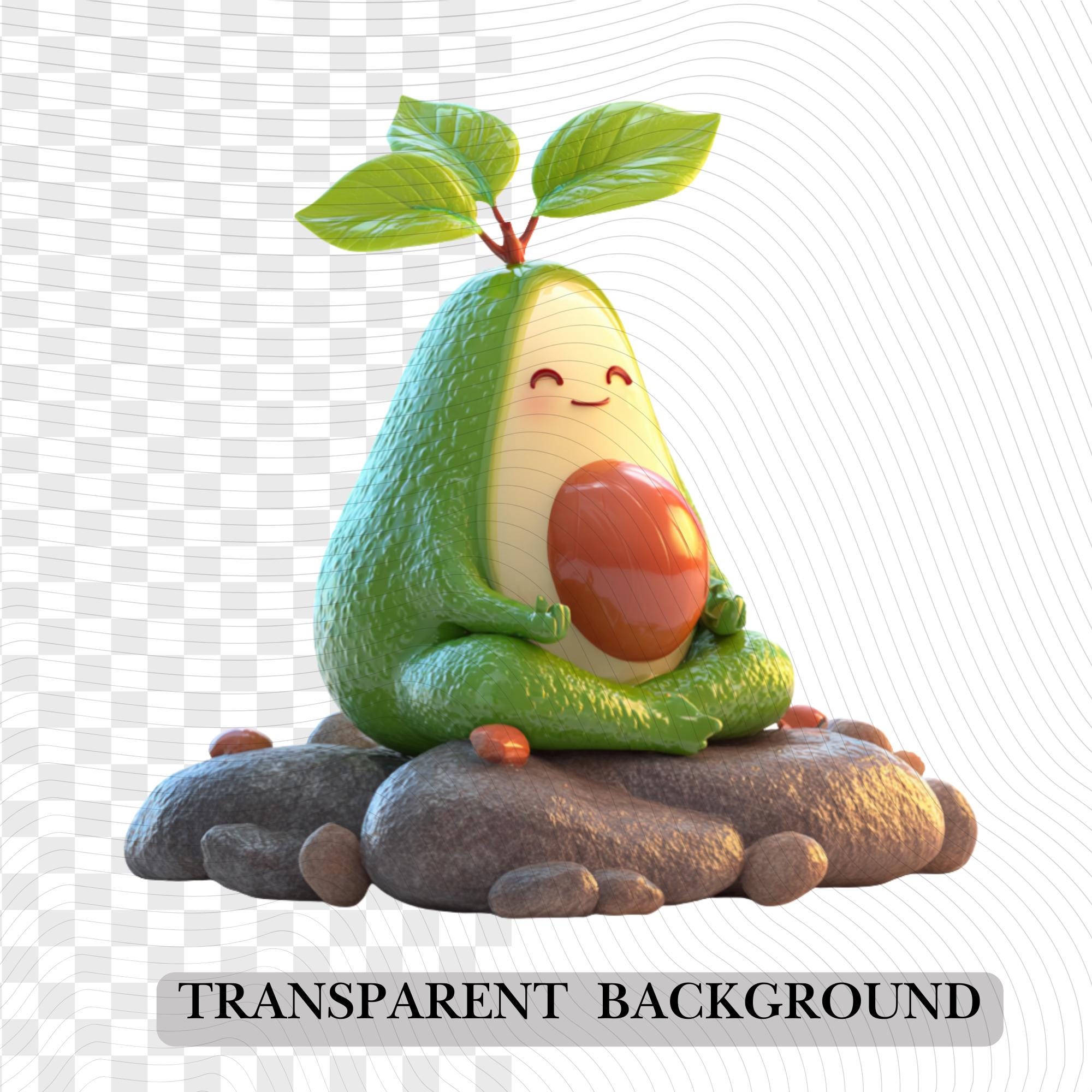 24 Quirky Avocado Life Clipart | Funny Characters PNG Transparent Transparent Background